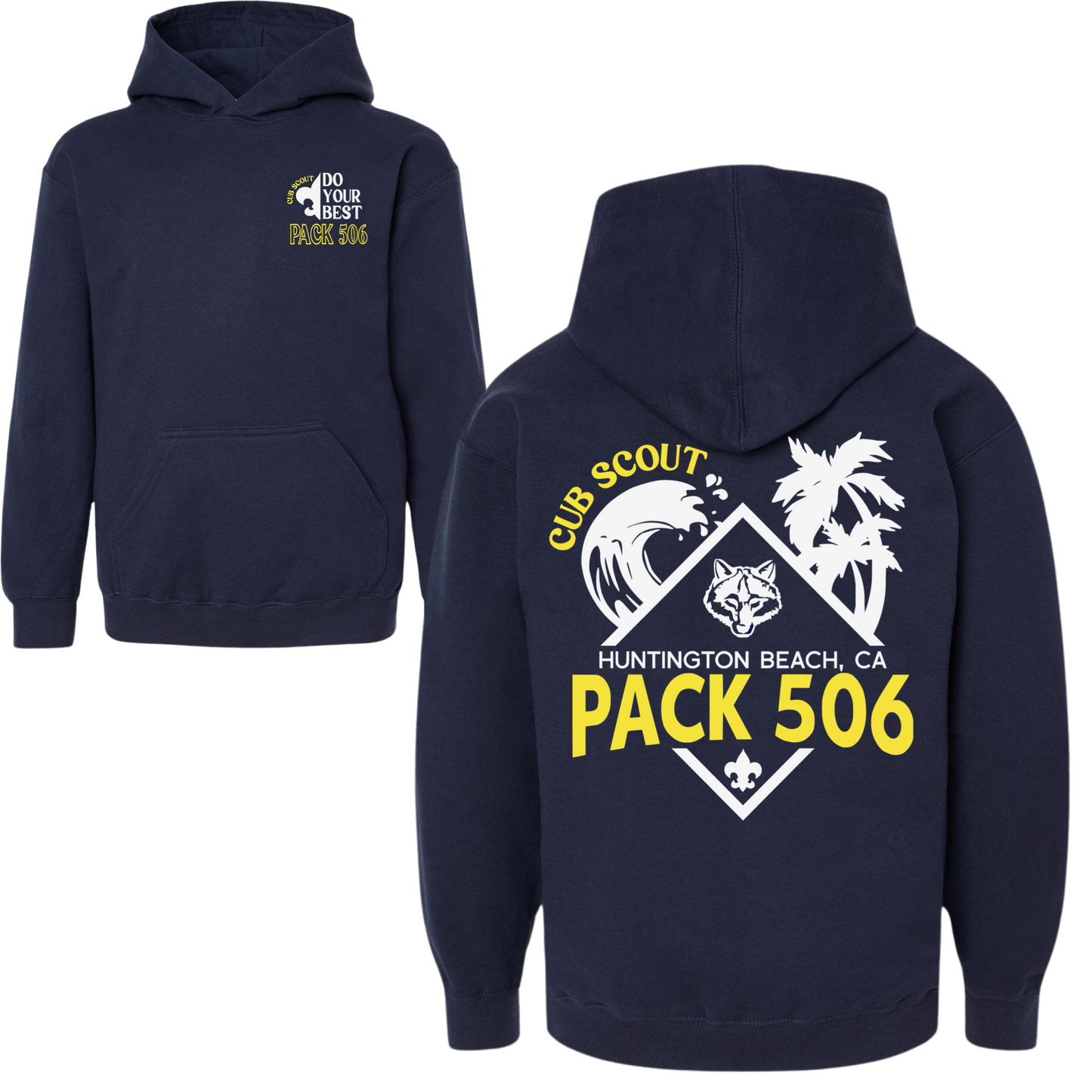 Pack 506 Navy Hooded Sweater